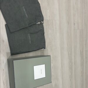 Tom Ford Gray Dust Bags with Box